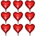 Lovoir 10 Pcs Red Heart Shape Foil Mylar Balloons 18 Inch Love Balloons for Valentines Day Birthday Party Decorations Wedding Engagement Romantic Decor Red - Image 2