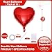 Lovoir 10 Pcs Red Heart Shape Foil Mylar Balloons 18 Inch Love Balloons for Valentines Day Birthday Party Decorations Wedding Engagement Romantic Decor Red - Image 4