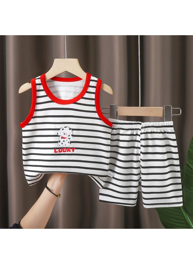 Children's Vest Suit Cotton Summer Boys Girls Shorts Summer Clothes Baby Clothing Children's Clothing