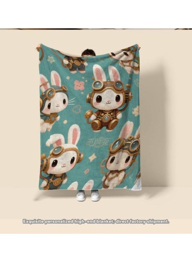 عام بطانية رقيقة من الفانيلا الكرتونية للأطفال والرضع (دافئة ومريحة، ومناسبة للنوم والألعاب) 70 سم * 100 سم - Image 1