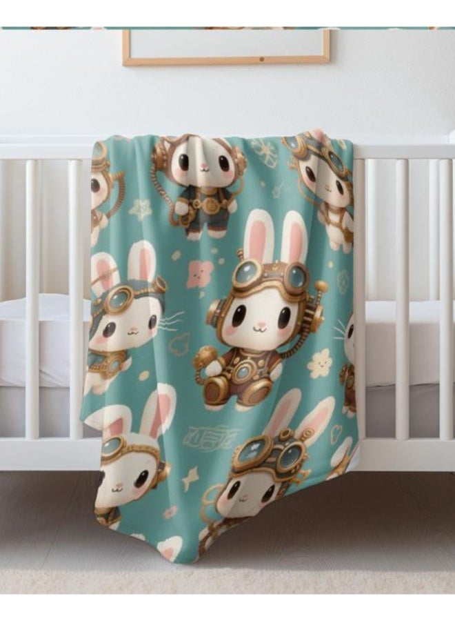 عام بطانية رقيقة من الفانيلا الكرتونية للأطفال والرضع (دافئة ومريحة، ومناسبة للنوم والألعاب) 70 سم * 100 سم - Image 3