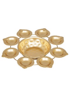 Webelkart Webelkart Diya Shape Flower Decorative Urli Bowl for Home Decor Bowl for Floating Flowers and Tea Light Candles Home,Office and Table Decor| Decorative items for home (Designs-1)  - Image 4