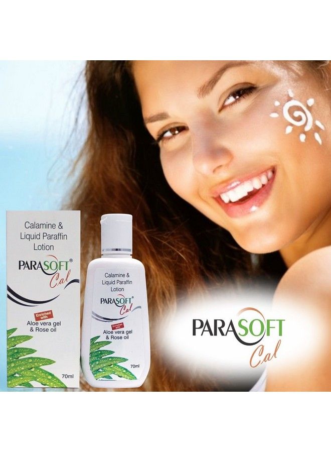 Parasoft Cal Body Moisturizing Calamine Aloevera And Rose Soothing Restoring Moisturizer Relief Irritating Rashes Burns Nonsticky Formulation For All Type Skin 70 Ml (Pack Of 2) - Image 4