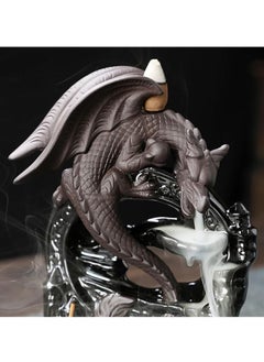 General 1 vintage ceramic incense burner with dragon design, home décor, table décor, home diffuser gift (no incense), aromatherapy ornament  - Image 3