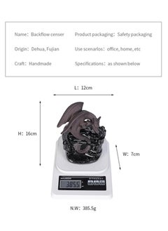 General 1 vintage ceramic incense burner with dragon design, home décor, table décor, home diffuser gift (no incense), aromatherapy ornament  - Image 4