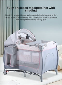 MaBaby Portable Baby Nursery Center Baby Playard Foldable Baby Crib with Changing Table 100*70*74CM  - Image 5