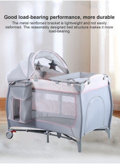 MaBaby Portable Baby Nursery Center Baby Playard Foldable Baby Crib with Changing Table 100*70*74CM  - Image 4