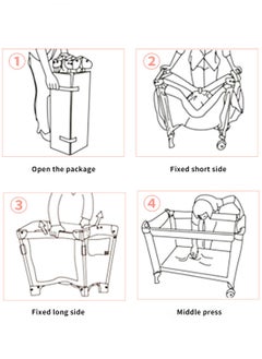 MaBaby Portable Baby Nursery Center Baby Playard Foldable Baby Crib with Changing Table 100*70*74CM  - Image 3