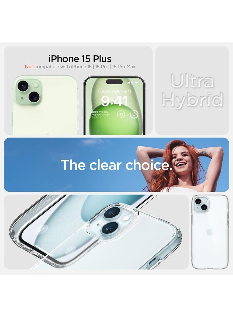 Spigen Ultra Hybrid for iPhone 15 PLUS Case Cover - Crystal Clear - Image 2