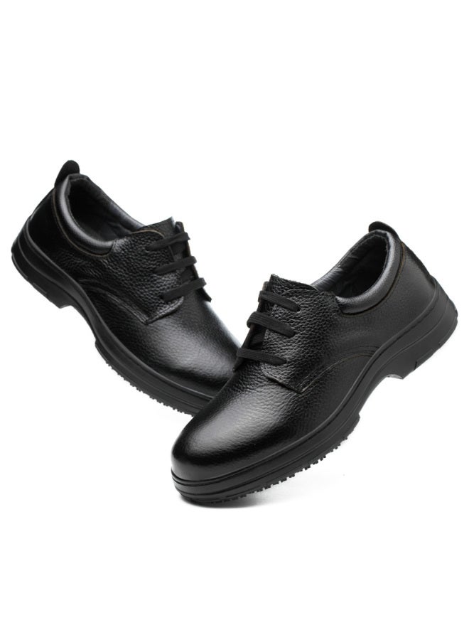 Old housekeeper Laoguanjia Safety Shoes For Men, Non-Slip Kitchen Chef Shoes, Hotel Work Shoes, Oil-Resistant, Waterproof, Lightweight, Breathable Cowhide, Src 43 - Image 5