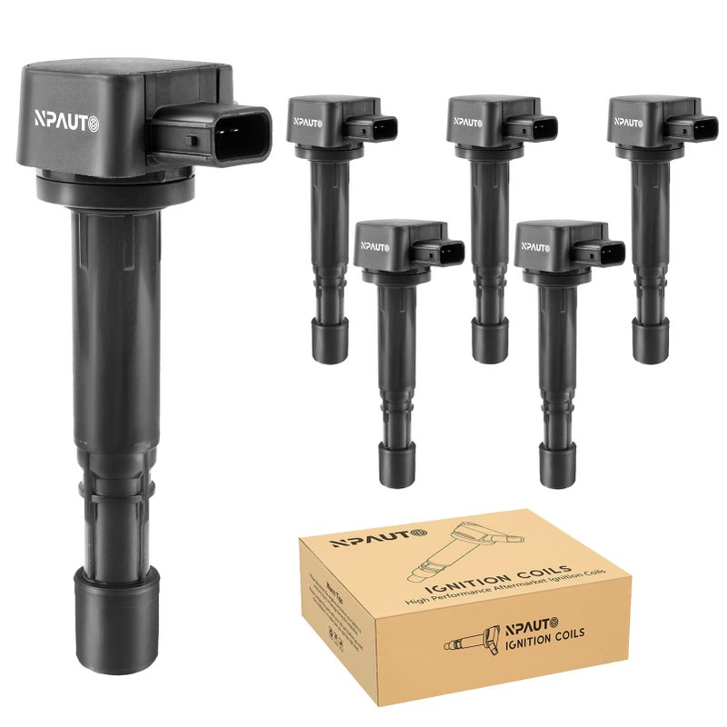 مجموعة حزم لفائف الإشعال مكونة من 6 قطع تناسب 17 35 37 هوندا سيفيك هوندا بايلوت ريدجلاين أكورا MDX ساتورن فيو 2001 2002 2003 2004 2005 2006 2007 2008 2009 17L 35L 37L UF400