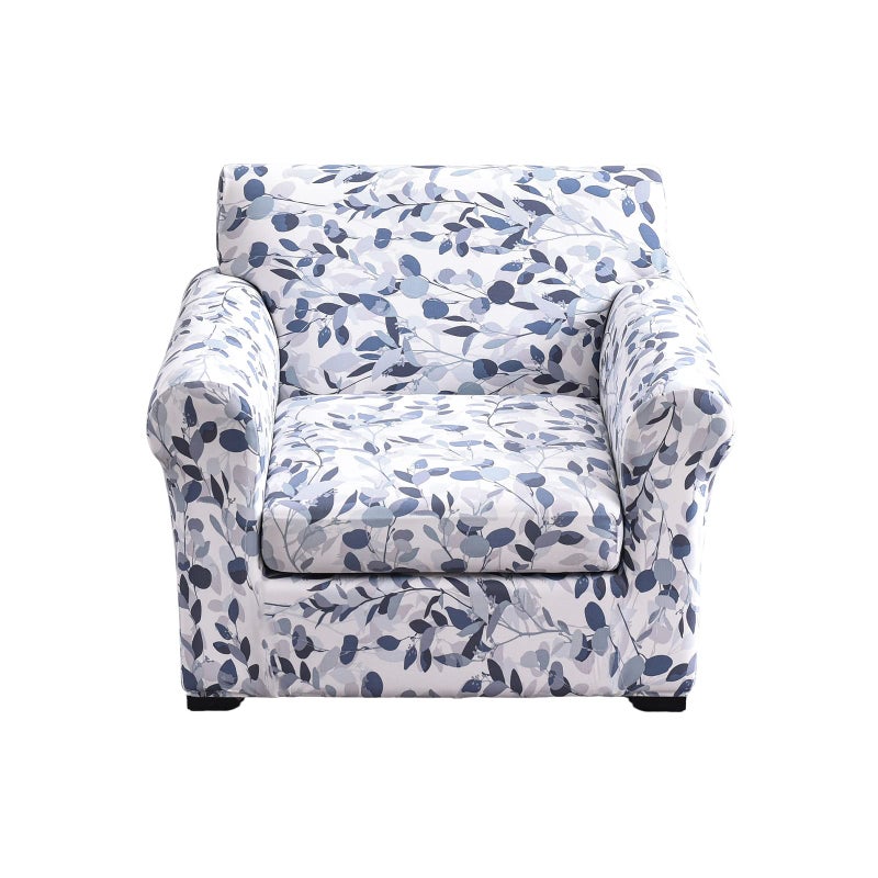 KRFOONN 2 Piece Chair Covers Printed Sofa Covers Couch Covers Washable Armchair Sofa Couch Slipcover Furniture Protector with Elastic Bottom for Living Room (Armchair, 15), Small - Image 1
