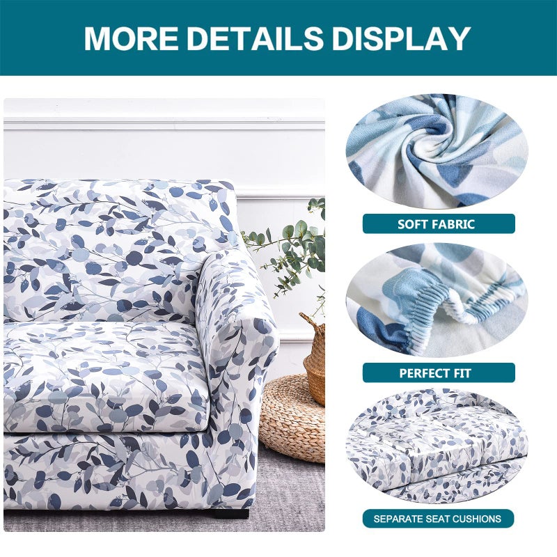KRFOONN 2 Piece Chair Covers Printed Sofa Covers Couch Covers Washable Armchair Sofa Couch Slipcover Furniture Protector with Elastic Bottom for Living Room (Armchair, 15), Small - Image 3