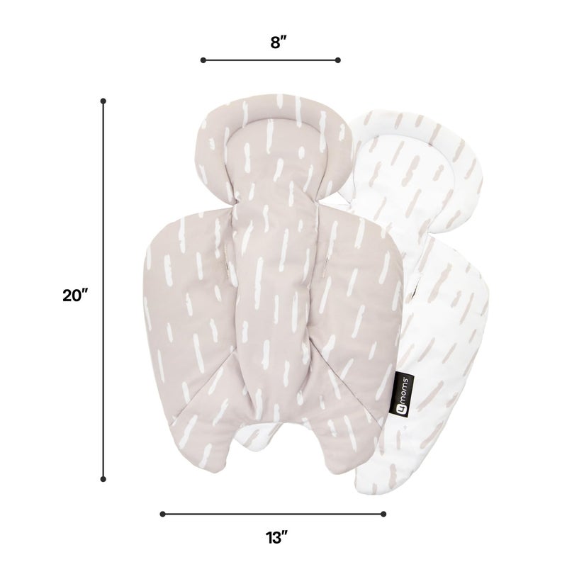 4moms RockaRoo and MamaRoo Infant Insert, Machine Washable, Soft, Plush Fabric, Reversible Design, Sand - Image 4