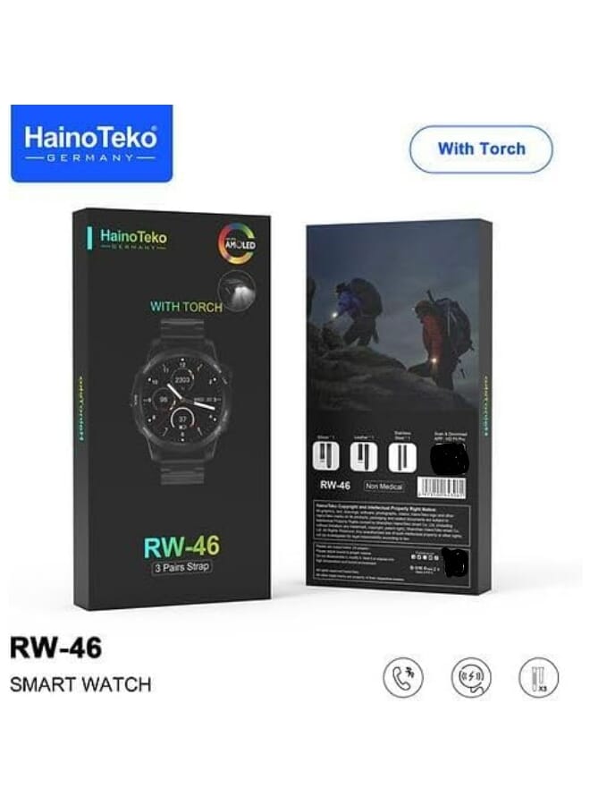 هينو تيكو ساعة ذكية Haino Teko RW-46 مع 3 أزواج من الأحزمة - Image 1