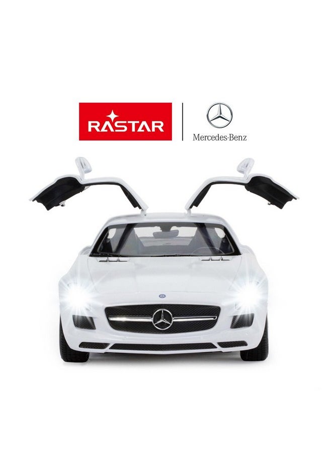 راستار سيارة مرسيدس بنز SLS AMG بتحكم عن بعد من راستار | سيارة مرسيدس بنز SLS AMG بتحكم عن بعد بمقياس 1:14، أبواب مفتوحة يدويًا - لون أبيض، تردد 2.4 جيجاهرتز  - Image 2