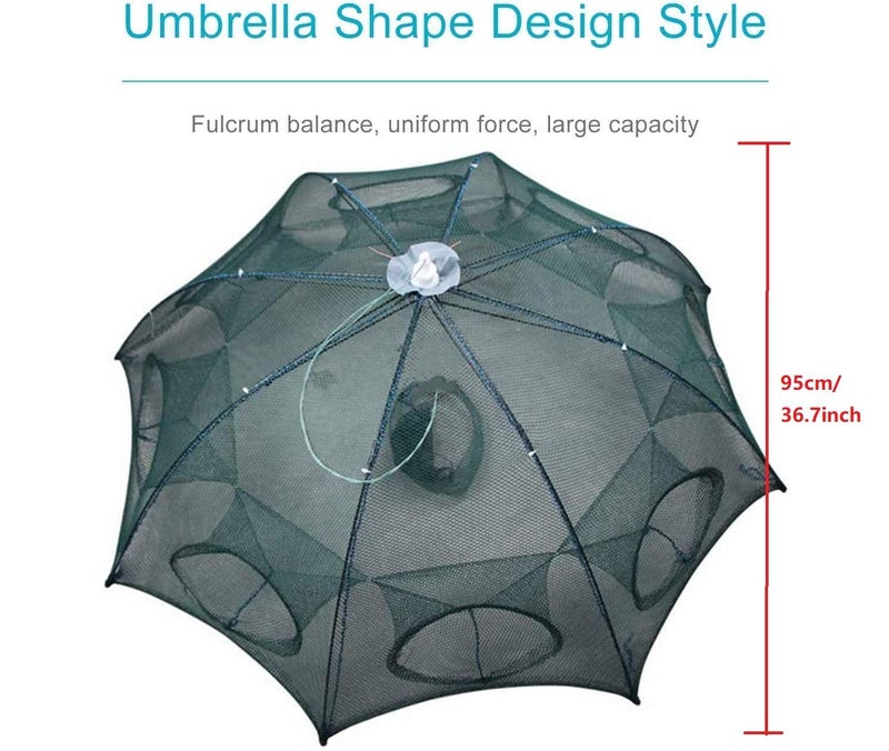 HELLARO Light 8 Side Bait Fishing Trap Net Angling Outdoor Appliance (8 Size Pocket Net) - Image 3