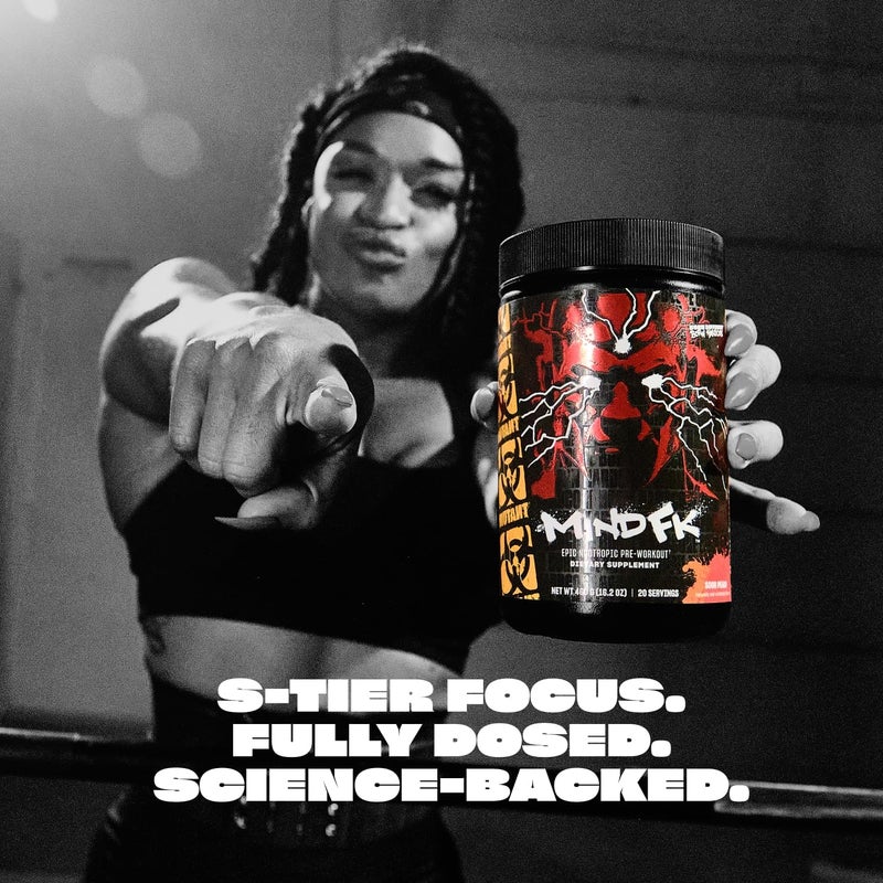 Mutant Mind FK  Epic Nootropic PreWorkout  Brain Supplement for Mental Focus  20 Serve  Blue Raspberry  460g - Image 2