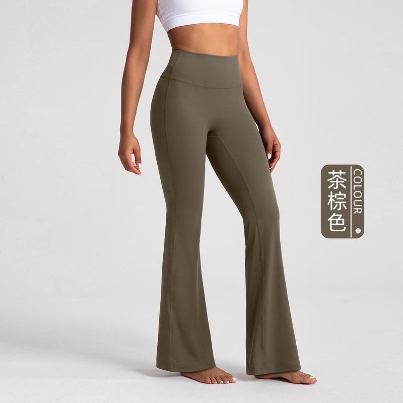 Generic 2024 Womens High-Waist Slimming Yoga Flares Tea brown - Image 1