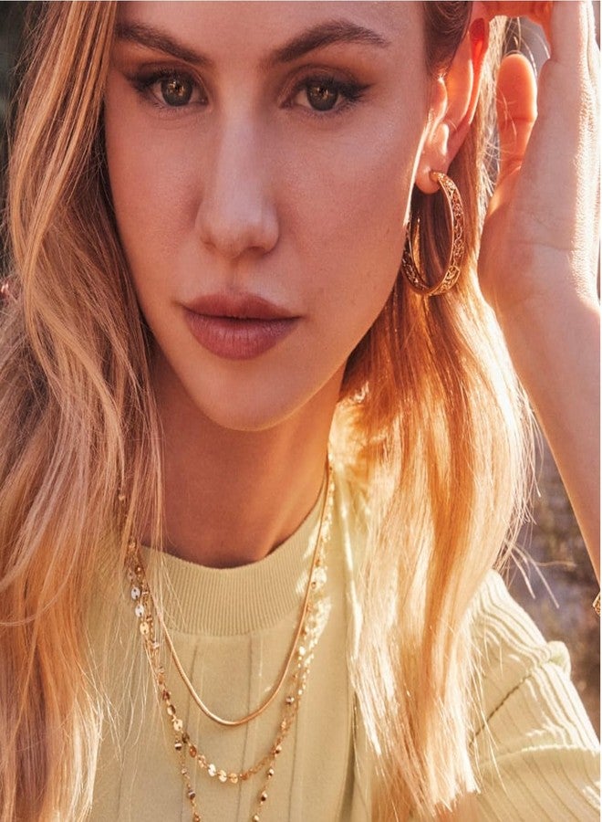 كيندرا سكوت أقراط كيندرا سكوت كيلي الحلقية، مطلية بالذهب عيار 14 قيراطًا، مجوهرات عصرية للنساء - Image 3