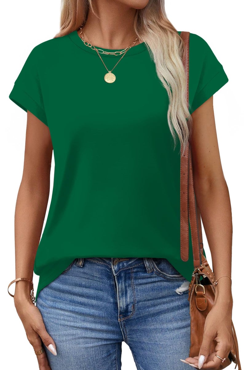 Alaroo St Patricks Day Shirt Women Summer Tops Short Sleeve Shirts Spring Clothes Crew Neck Cute Trendy Vacation Outfits Tunic Blouses Green L - Image 2