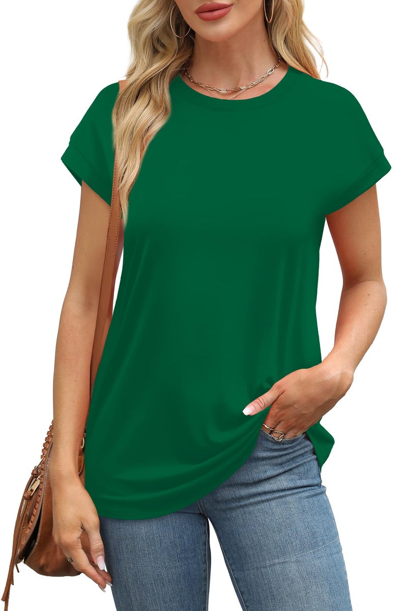 Alaroo St Patricks Day Shirt Women Summer Tops Short Sleeve Shirts Spring Clothes Crew Neck Cute Trendy Vacation Outfits Tunic Blouses Green L - Image 3