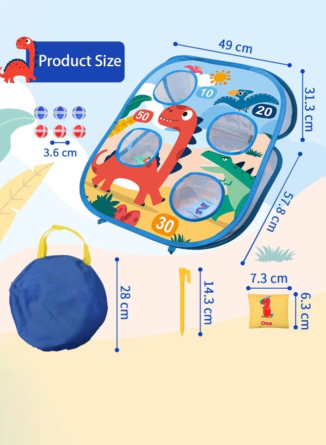 Hanayo 3-in-1 Darts Toys Bean Bag Toss Game Cornhole Toss Game Set Throwing Game Bean Bag Outdoor Games for Kids(Blue) - Image 2