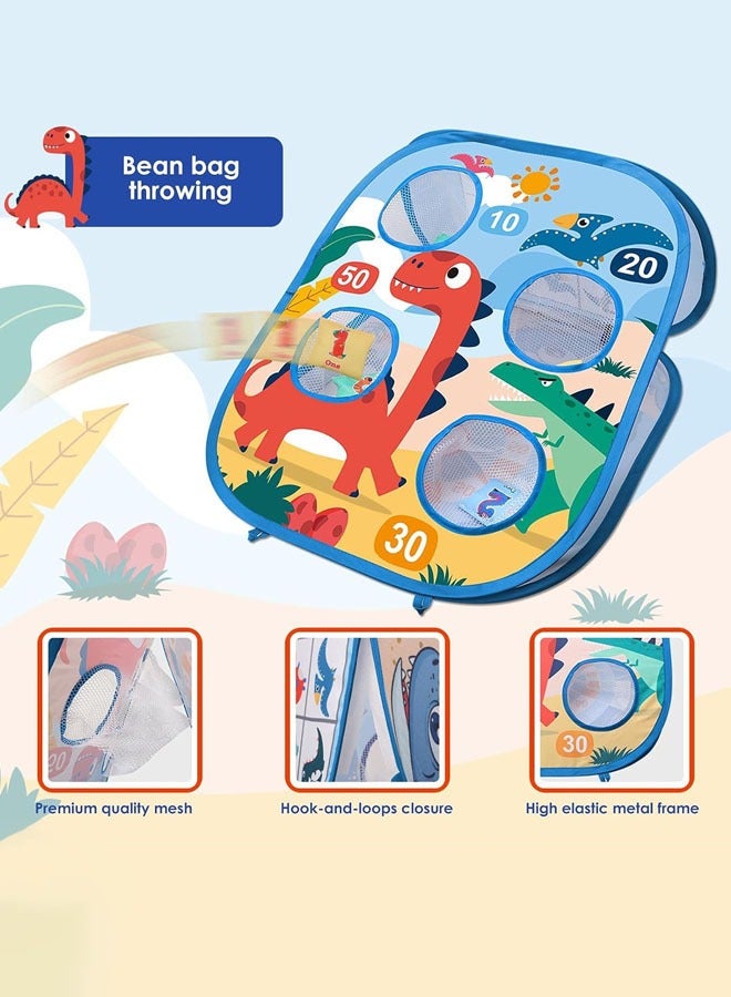 Hanayo 3-in-1 Darts Toys Bean Bag Toss Game Cornhole Toss Game Set Throwing Game Bean Bag Outdoor Games for Kids(Blue) - Image 4