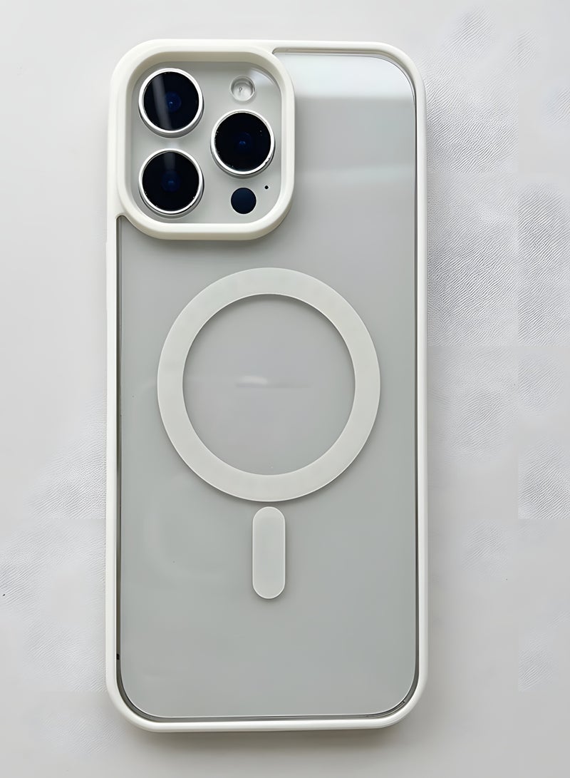 Magsafe Case for iPhone 14 Pro Max Magsafe Clear Cover Magnetic Wireless Charging Support, Shockproof Protection, Scratch-Resistant for iPhone 14 Pro Max - White - Image 3