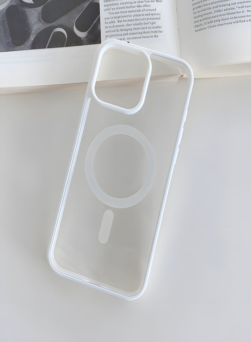Magsafe Case for iPhone 14 Pro Max Magsafe Clear Cover Magnetic Wireless Charging Support, Shockproof Protection, Scratch-Resistant for iPhone 14 Pro Max - White - Image 2