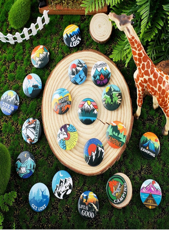 تونديامو مجموعة دبابيس تونديمو، 120 قطعة، بروش تخييم مرح للحقائب، بروش جبل عتيق، شارة صغيرة جمالية، دبابيس أزرار مستوحاة من الطبيعة لحقائب الظهر والقبعات والملابس، زينة حفلات، هدية - Image 5