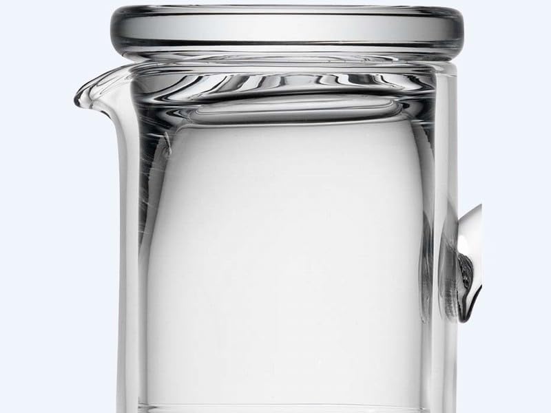 LSA clear glass carafe and tumbler set made in Poland. Stylish 730ml bedside water pitcher with 190ml cup for modern homes. - Image 3