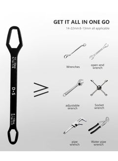 Y&D Universal Double Sided Wrench, Adjustable Spanner, Multifunctional Wrench for DIY Machine & Auto Maintenance, Open End 8-22 mm  - Image 4