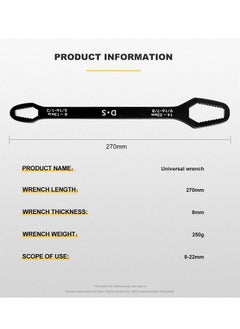 Y&D Universal Double Sided Wrench, Adjustable Spanner, Multifunctional Wrench for DIY Machine & Auto Maintenance, Open End 8-22 mm  - Image 5