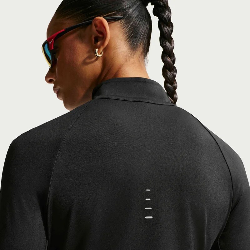 Nike Black Women's Swift Dri-FIT UV 1/4-Zip Running Top for Women | Best Price UAE