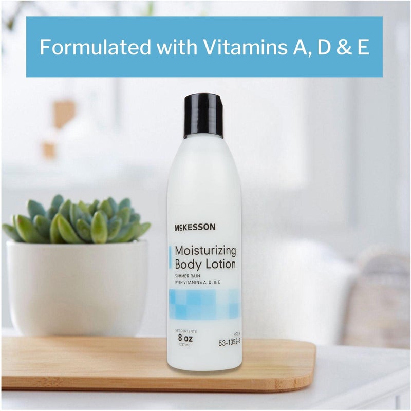 McKesson Moisturizing Body Lotion with Vitamins A, D, E, Summer Rain Scent, 8 oz, 1 Count - Image 4