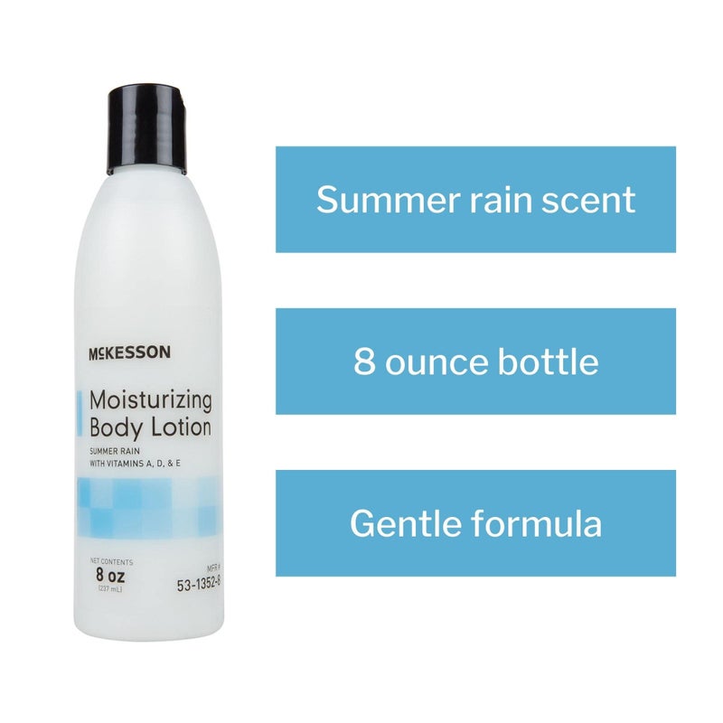 McKesson Moisturizing Body Lotion with Vitamins A, D, E, Summer Rain Scent, 8 oz, 1 Count - Image 3