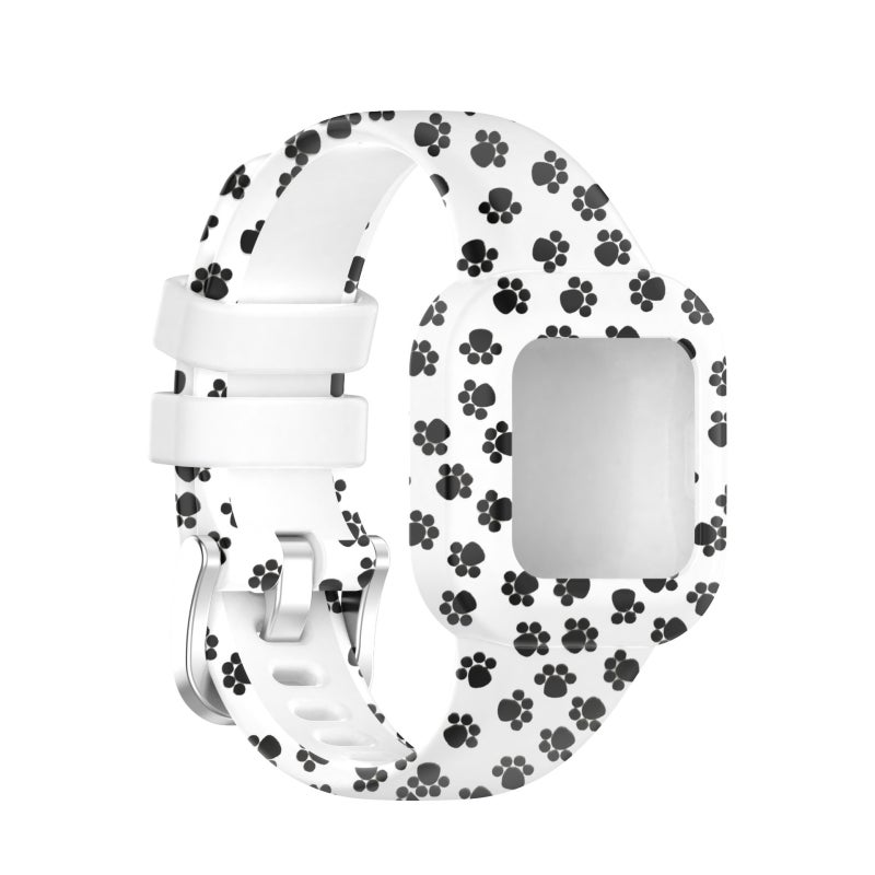 S-TOP For Garmin Vivofit JR3 Silicone Printing Watch Band(Footprint) - Image 1