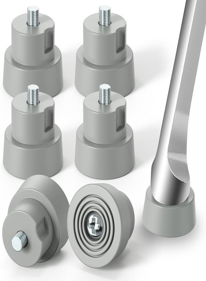 انكابل مجموعة من 6 قطع من أطراف مطاطية بديلة لسدادات الأبواب من Ancable، مجموعة إصلاح أطراف سدادات الأبواب شديدة التحمل لسدادات الأبواب القابلة للطي، أطراف سدادات أبواب مطاطية مضلعة - Image 1