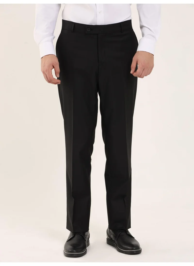 Dufy Black Men's Regular Fit Trousers