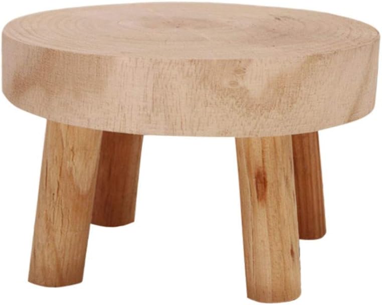 YUIOP Mini Wooden Stool Display Stand Modern Plant Stand, Flower Pot Holder Potted Rack Planter Supports Decorative Plant Holder Indoor Outdoor for Home, Garden, Patio(NOT POTS) - Image 1