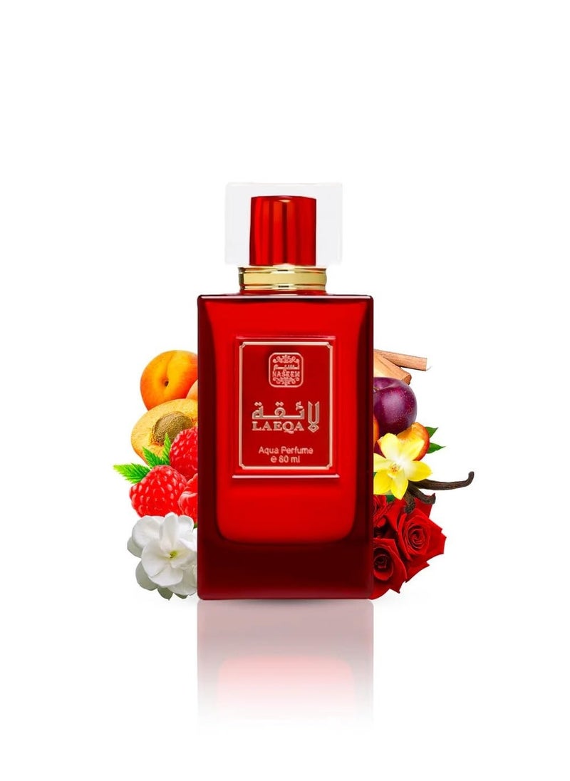 Naseem Laeqa Eau De Parfum Spray 80ml - Premium Unisex Fragrance for Men & Women - Long Lasting Scent with Fresh Citrus, Fruity Apple & Pineapple, and Woody Cedar & Patchouli Notes  - Image 5
