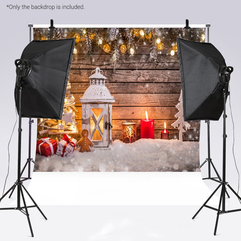 2.1 * 1.5m/ 7 * 5ft Christmas Backdrop Photography Background Portrait Photography Backdrops Photo Studio Props for Christmas Decoration Baby Children Portrait Photos Party - Image 5