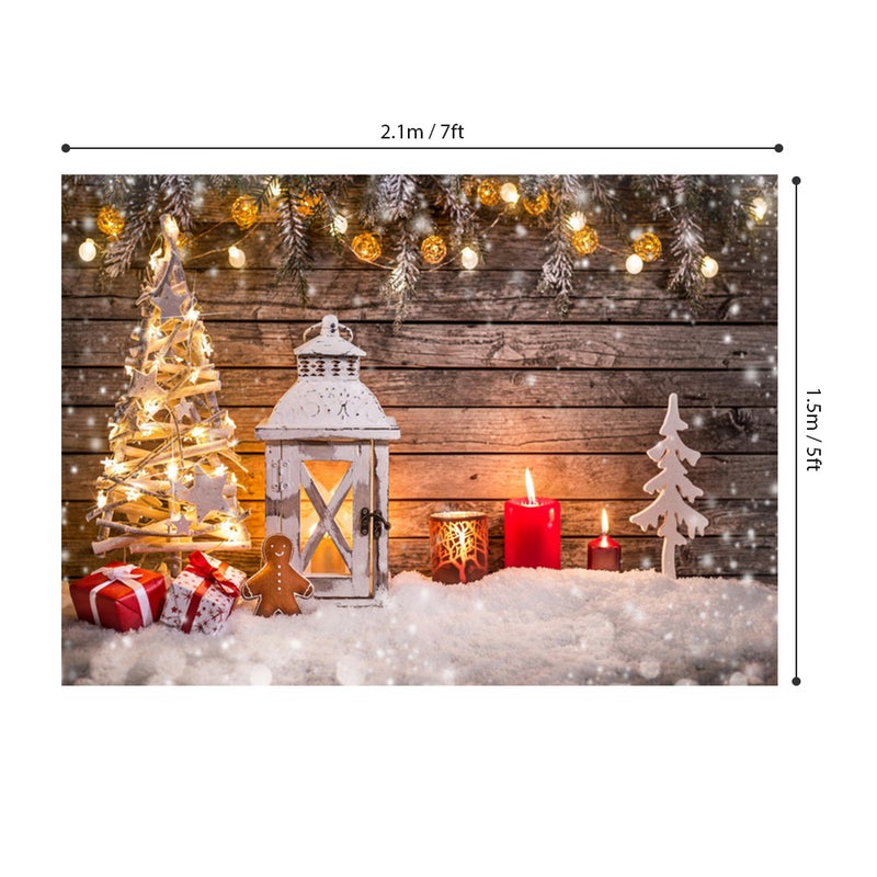 2.1 * 1.5m/ 7 * 5ft Christmas Backdrop Photography Background Portrait Photography Backdrops Photo Studio Props for Christmas Decoration Baby Children Portrait Photos Party - Image 3