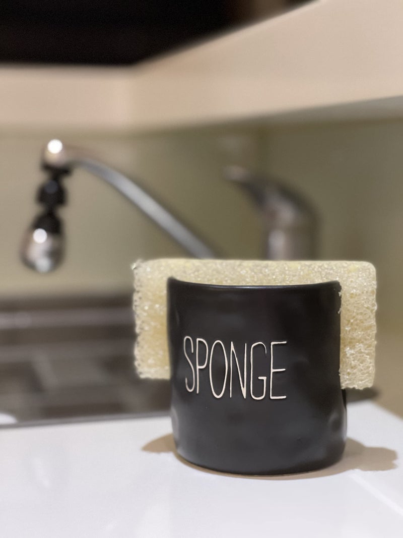 Mud Pie Kitchen Dish Bistro Sponge Holder Caddy, Black - Image 4