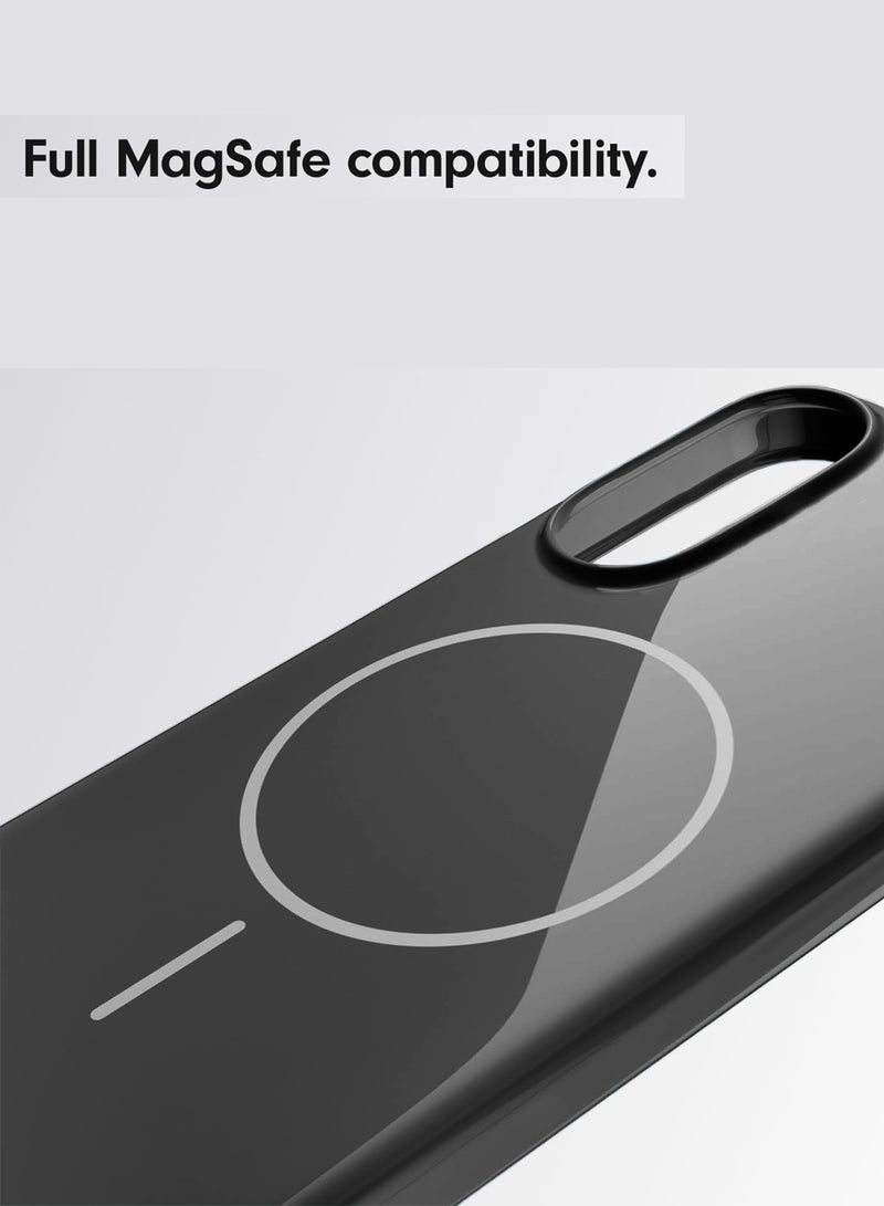 دبليو تيك جراب بحماية زوايا مرتفعة لجهاز سامسونج جالاكسي S25 إيدج 5G 2025 سوبر رفيع، شبيه بالصندوق الصلب من مادة PC مع خاصية ماغسيف، باللون الأسود - Image 2