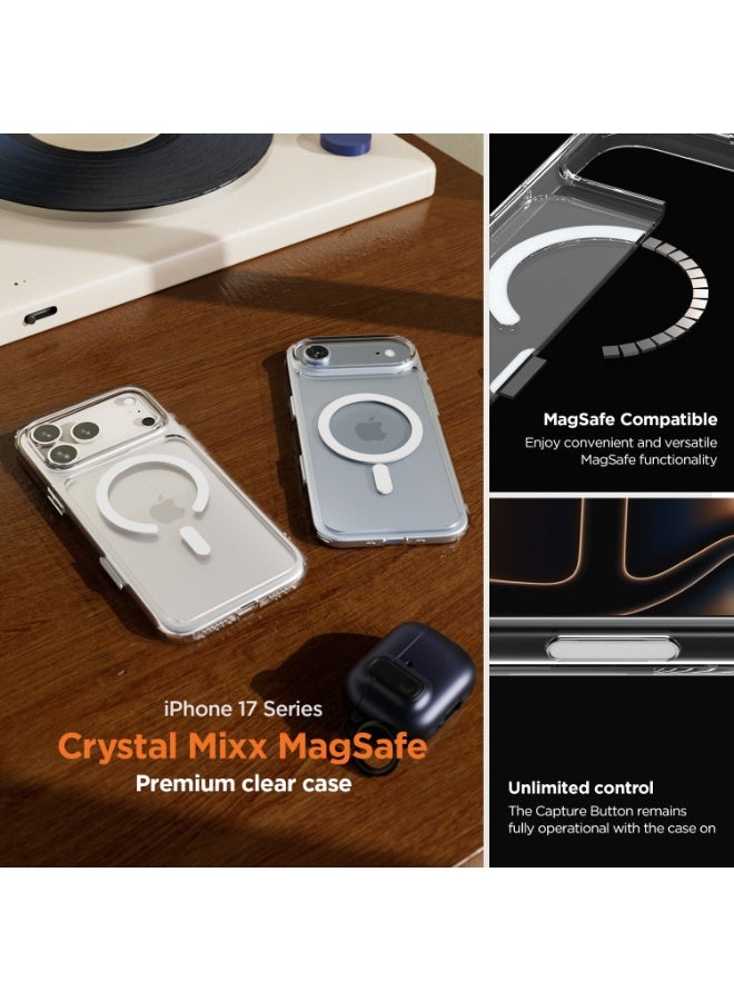 VRS Design Crystal Mixx iPhone 17 PRO MagSafe Case Cover with [Capacitive Camera Control button] - Clear - Image 2