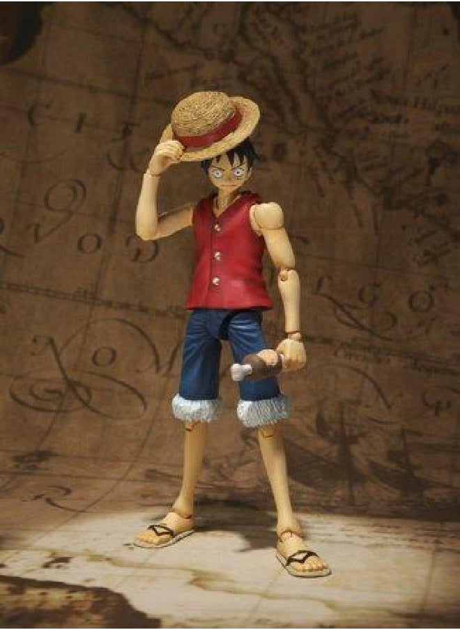 Bandai - One Piece Bandai S.H. Figuarts 6 Inch Super Articulated Figure Monkey D. Luffy - Image 1