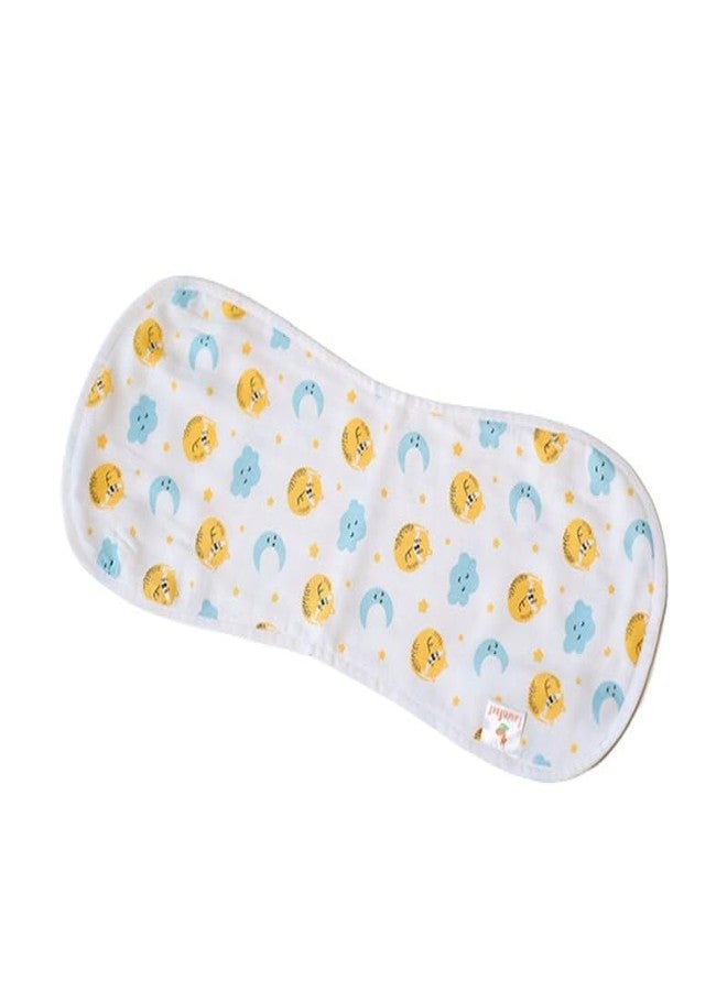 FawnFeel Burp Cloth for Newborn Baby, Infants & Toddlers I Bamboo Based Fabric Breathable, Soft, Fast Absorbing I Cat & Moon Print I Size 52cmx26cm - Image 1