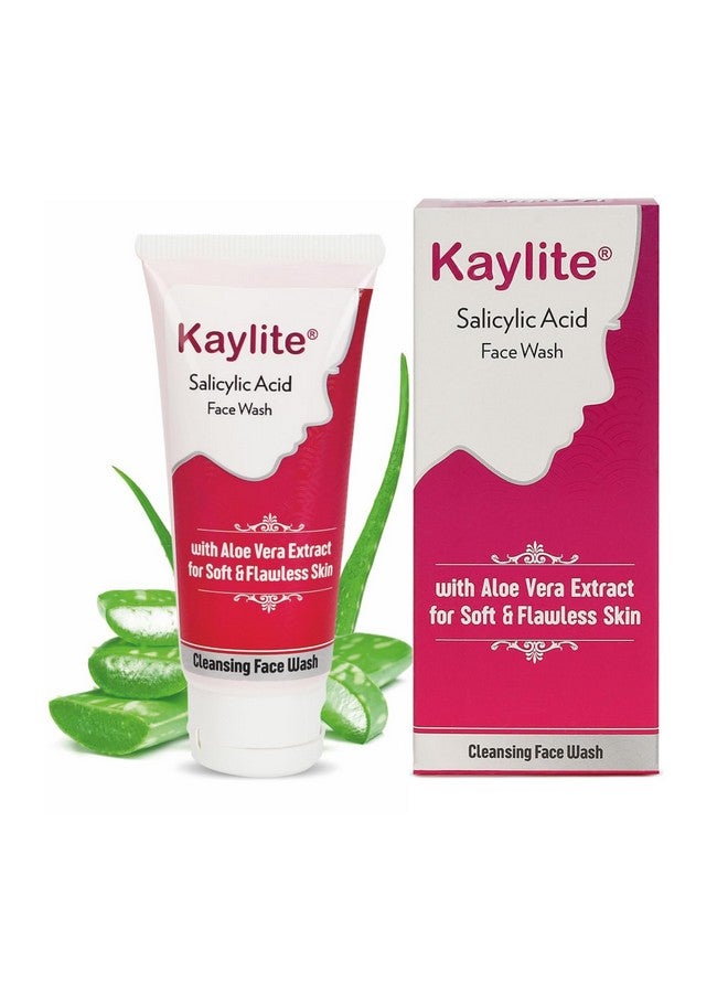 Kaylite Salicylic Acid Cleansing Face Wash with Aloe Extract for Soft and Flawless Skin For All Skin Types(Pack of 2)120 Ml - Image 1